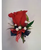 B3 RED ROSE BOUTONNIERE