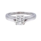 Hearts on Fire Platinum Dream Cut Diamond Engagement Ring 0.76 ct. H VS2 GIA