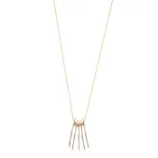 5 piece crystal edge layer necklace