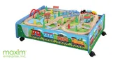 62 piece Wooden Train Set with Train Table - Trundle
