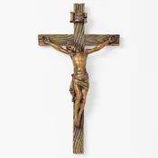 Antique Gold Wall Crucifix  8 1/4"