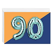 90th Balloons Custom Birthday Card
