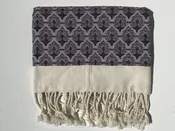 Double-Thread "Osmanli" Bath Towel / Throw in Aubergine