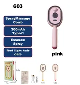 Multi functional massage comb Electric Steam Hair Brush With  USB-C Charging.