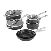 ZWILLING Motion Nonstick Hard-Anodized 10-Piece Cookware Set in Grey, Dutch Oven