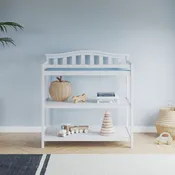 Arch Top Baby Changing Table, Matte White