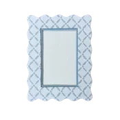 4x6 Block Printed Frame - Croix Blue