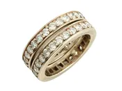 14K White Gold 2.5-Carat Diamond Eternity Band Set