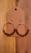 Amethyst/Topaz -  Glass Beads - Nickel Free - Earrings