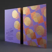 Snowball, Gold &amp; Copper on Plum Letterpress Cards, Package of Six (6)