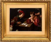 After Caravaggio KPM Porcelain Plaque