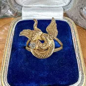 Antique Diamond Dragon Ring