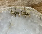 24k gold Moose Earrings