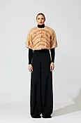 DYED CORAL PINK PERFORATED SABLE B0LER0