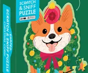 CHRISTMAS CORGI SCRATCH AND SNIFF MINI PUZZLE