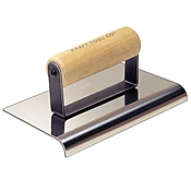 10"x6" 1/2" R Stainless Steel Highway Edger with Wood Handle