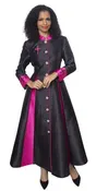 Diana Black & Fuchsia Robe Dress 8521 Essential 2023