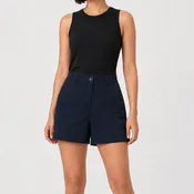 Women's Navy Washed Twill Shorts