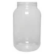 128 oz. (1 Gallon) Clear PET Plastic Wide-Mouth Jar (110-400)