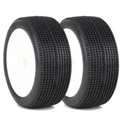 AKA14019QRW AKA RACING 1/8 Double Down Super Soft Long Wear Tires Wheel Mounted (2): Buggy