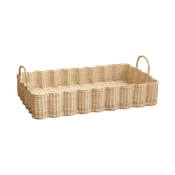 Big Wavy Tray - Natural Rattan