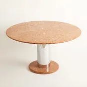 1960's Italian Marble and Chrome Dining Table