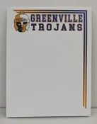 4.25" x 5.5" Greenville Trojans Notepad — Custom Corner Printing
