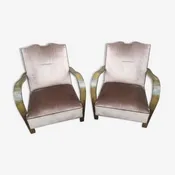 Paire de fauteuils art déco