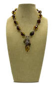 Baltic amber necklace with Turkish silver findings and amber pendant