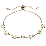 14K Gold over Sterling Adjustable Name Bracelet