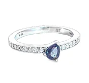 Alexandrite Natural Genuine Gemstone Diamond 14KT White Gold Lady's Ring RFK,628
