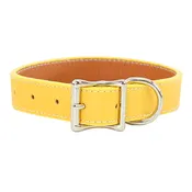Auburn Dog Collar - Dog Collar, Soft Leather, 11 Colors, Additional Stainless Name Plate Available