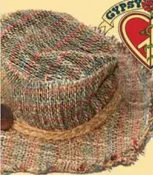 Woodstock Boogie Woven Hemp Hat with Wood Button