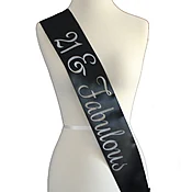 21st Birthday Sash | 21st Birthday Sashes |  For Birthday Parties Satin Quality  60" (Fonts in Picture Gallery)