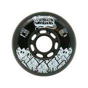 FR Street Invaders 72mm Wheels Round Profile 4-Pack - Black