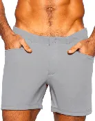 Bike Athletic Bam207 Coaches Short 5 Inch Inseam Color Gray