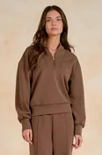 1/4 Zip Scuba Relaxed Fit Sweatshirt