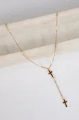 Alisha Mint Cross Necklace