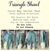 Triangle shawl Velvet Teal