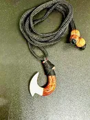 Koa and Bone Small Fishhook pendant