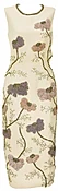 Adam Lippes Floral Embroidered Silk Wool Sheath Dress in Cream