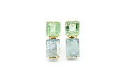 18kt Aquamarine 2 part Earring