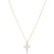 16" Necklace Gold - Blessed Crystal Charm