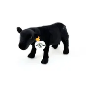 14" Plush Black Angus Cow