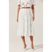 Andolina Crochet Lace Midi Skirt