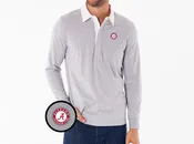 Alabama - Coach's Rugby Shirt - Badge - Grey Microstripe