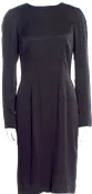 Acne Studios Sweden. Black Silk Long Sleeve Dress