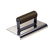 10"x6" 1/2" R Stainless Steel Highway Edger with Plastic Handle