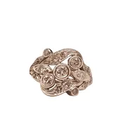 14K White Gold 1940s Old European Diamond Swirl Ring - VHK#734