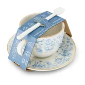 8oz Garden Toile Espresso Set - Blue
